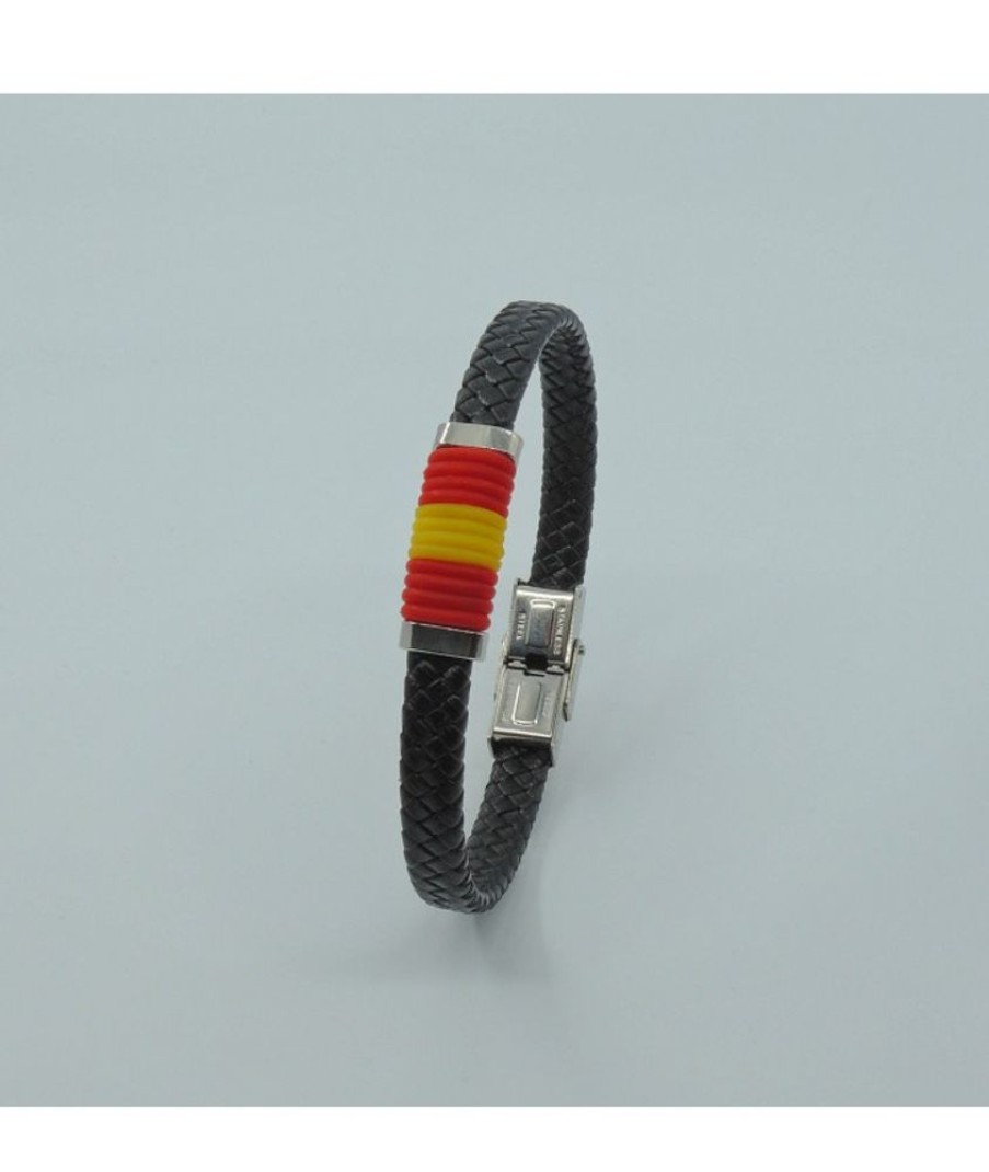 Hombre Ivoire | Pulsera Fermo Negra