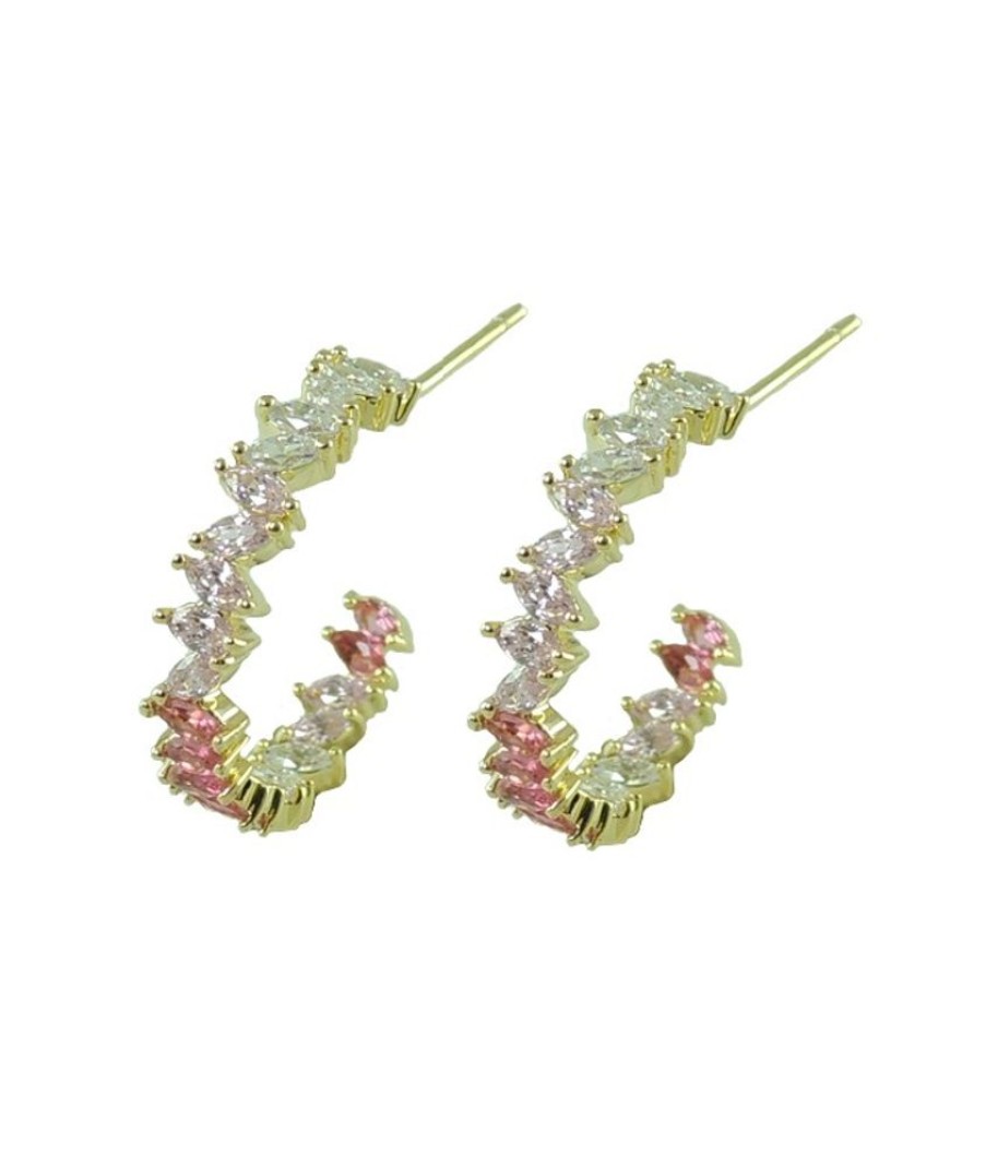 Mujer Ivoire | Pendientes Creta Dorado Multicolor